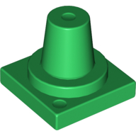 Duplo Flashlight, 2 × 2 Base with Trans-Neon Orange Light Grün