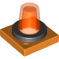 Duplo Flashlight, 2 × 2 Base with Trans-Neon Orange Light Orange