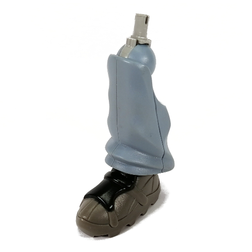 Large Figure Limb, Leg, Lower Section with Dark Gray Shoe and Light Gray Pin, Black Top (Nick) Sandblau