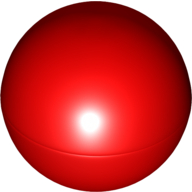 Ball, Hard Plastic, 51mm (approx. 6 studs diameter) Rot