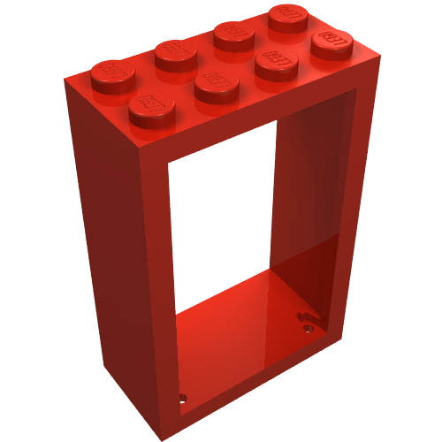 Door Frame 2 × 4 × 5 Red