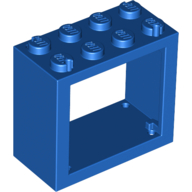 Window 2 × 4 × 3 Frame with Solid Studs Blue