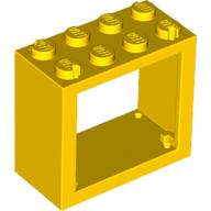 Window 2 × 4 × 3 Frame with Solid Studs Yellow