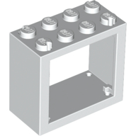 Window 2 × 4 × 3 Frame with Solid Studs White