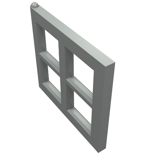 Window 2 × 4 × 3 Pane Hellgrau