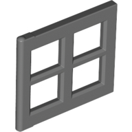 Window 2 × 4 × 3 Pane Dark Bluish Gray