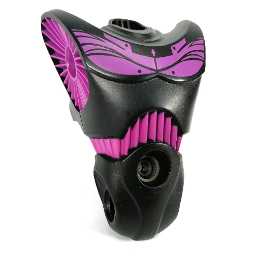 Large Figure Torso, Purple Sockets and Waist, with Purple Chest print (Gorm) Black