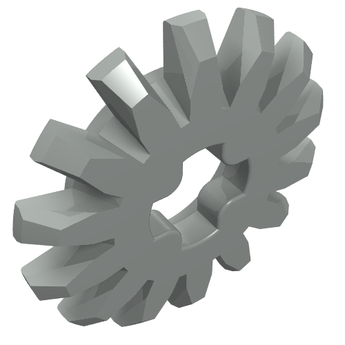 Technic Gear 14 Tooth Bevel Light Gray