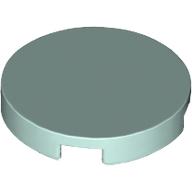 Tile Round 2 × 2 with Bottom Cross Aqua