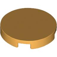 Tile Round 2 × 2 with Bottom Cross Light Orange