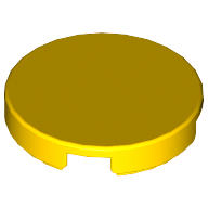 Tile Round 2 × 2 with Bottom Cross Gelb