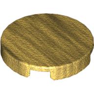 Tile Round 2 × 2 with Bottom Cross Pearl Gold