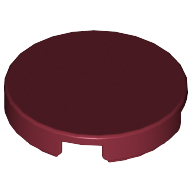 Tile Round 2 × 2 with Bottom Cross Dunkelrot