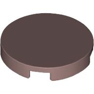Tile Round 2 × 2 with Bottom Cross Sand Red