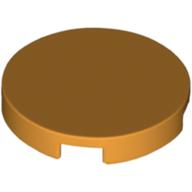 Tile Round 2 × 2 with Bottom Cross Medium Orange