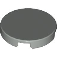 Tile Round 2 × 2 with Bottom Cross Hellgrau