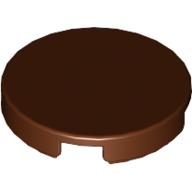Tile Round 2 × 2 with Bottom Cross Reddish Brown