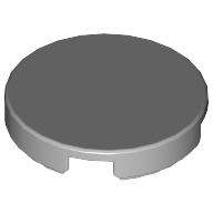 Tile Round 2 × 2 with Bottom Cross Light Bluish Gray