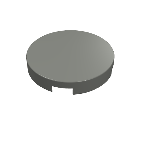 Tile Round 2 × 2 with Bottom Cross Dunkelblaugrau