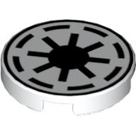 Tile Round 2 × 2 with Republic Eight-point Star Print