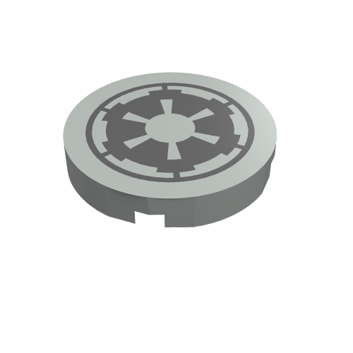 Tile Round 2 × 2 with Imperial Logo Print Hellgrau