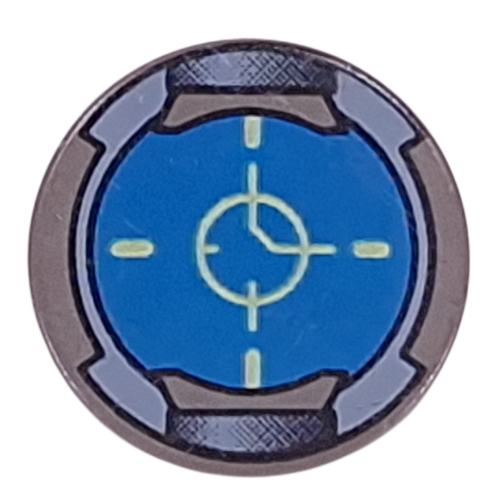 Tile Round 2 × 2 with Tracking Screen Print Dunkelgrau