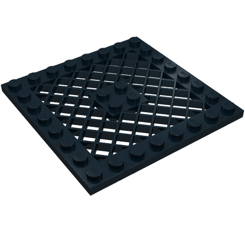 Plate Special 8 × 8 with Grille [Undetermined Center] Schwarz