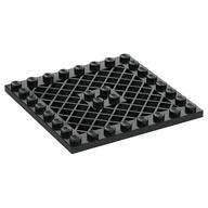 Plate Special 8 × 8 with Grille [Hole in Center] Schwarz