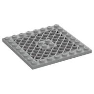 Plate Special 8 × 8 with Grille [Hole in Center] Hellblaugrau