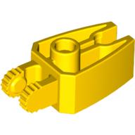 Hinge 1 × 3 Locking with 2 Fingers and Claw End, 9 Teeth Yellow