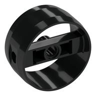 Technic Cylinder 4 × 4 with Pin Holes and Centre Bar, Closed Sides on Bar Black