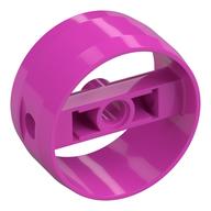 Technic Cylinder 4 × 4 with Pin Holes and Centre Bar, Closed Sides on Bar Dark Pink