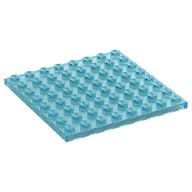 Platte 8 × 8 Transparent-Hellblau