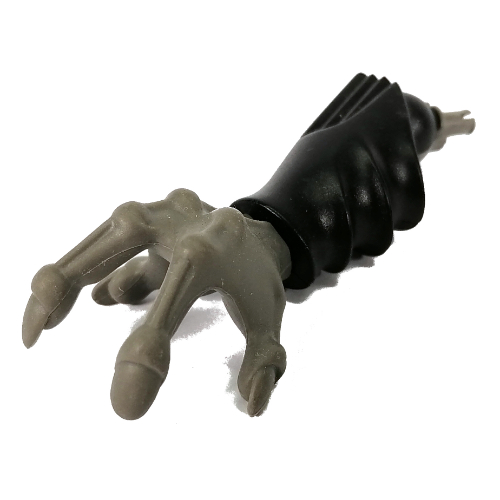 Large Figure Limb, Arm, Lower Section with Grasp Hand, Pin (Gorm) Black