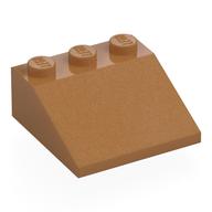 Brick Sloped 33° 3 × 3 Medium Nougat