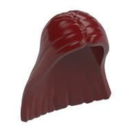 Hair Long and Straight, Center Parted Dark Red