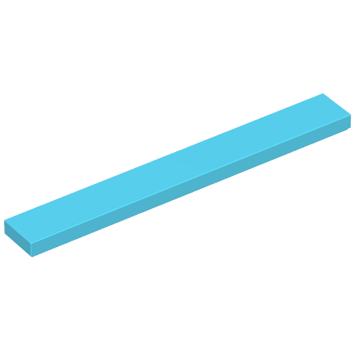 Tile 1 × 8 with Groove Maersk Blue
