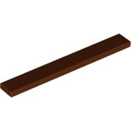 Fliese 1 × 8 mit Rille Rotbraun