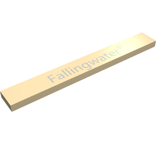 Tile 1 × 8 with 'Fallingwater' Print Tan