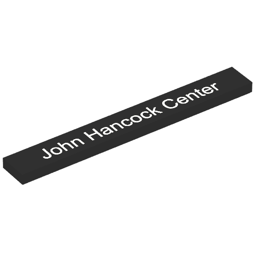 Tile 1 × 8 with 'John Hancock Center' Print Black