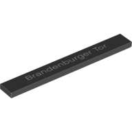 Tile 1 × 8 with "Brandenburger Tor" Print Black