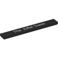 Tile 1 × 8 with "The Eiffel Tower" Print (Set 21019) Schwarz