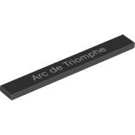 Tile 1 × 8 with 'Arc de Triomphe' Print (21036-1) Schwarz