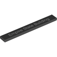 Tile 1 × 8 with "Empire State Building" print Black