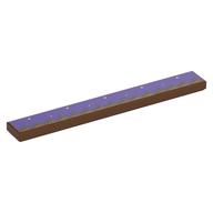 Tile 1 × 8 with Scalloped Dark Purple Rug print Reddish Brown