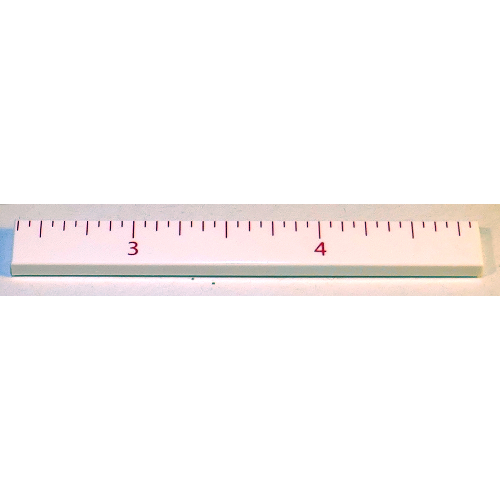 Tile 1 × 8 with Ruler INCH 3 - 4 Pattern White