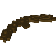 Large Figure Weapon Bow, Pixelated Dunkelbraun