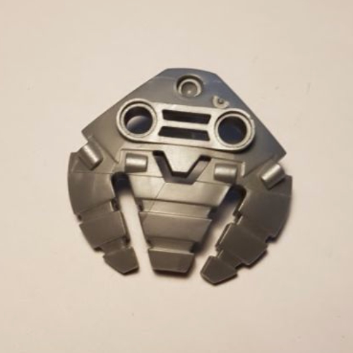 Large Figure Shield 5 × 5 with Triple Blasters Pearl Light Gray