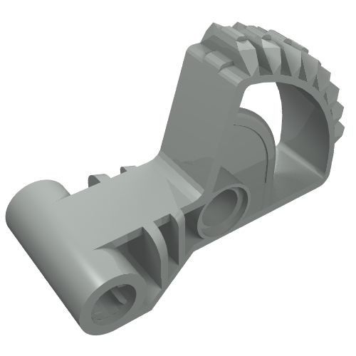Technic Arm 2 × 5 with 1/4 Gear 8 Tooth Double Bevel Light Gray