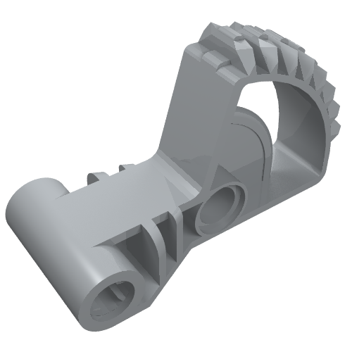 Technic Arm 2 × 5 with 1/4 Gear 8 Tooth Double Bevel Hellblaugrau